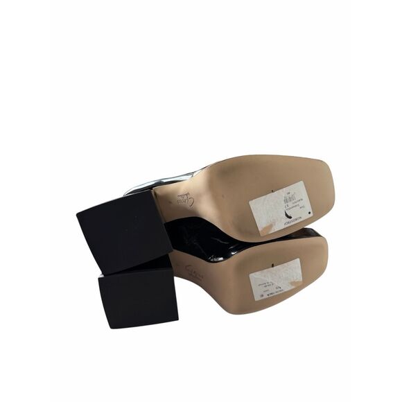 Sam Edelman Circus NY Black Patent Leather Heeled Boots Size 8 Retro Style - Picture 10 of 10